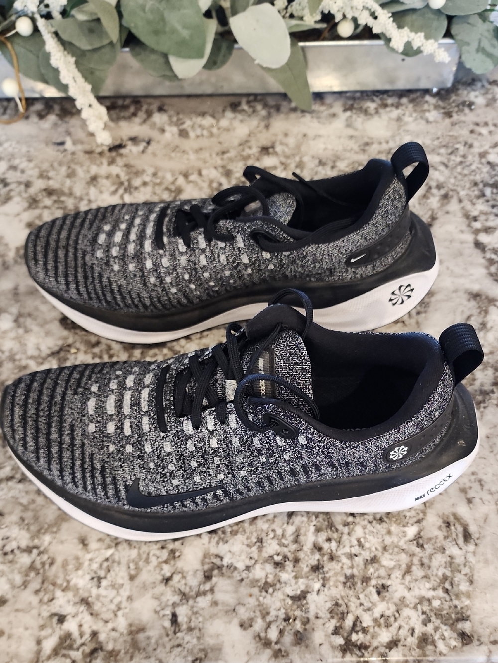 Nike Flyknit Running Sneakers in Black and Gray